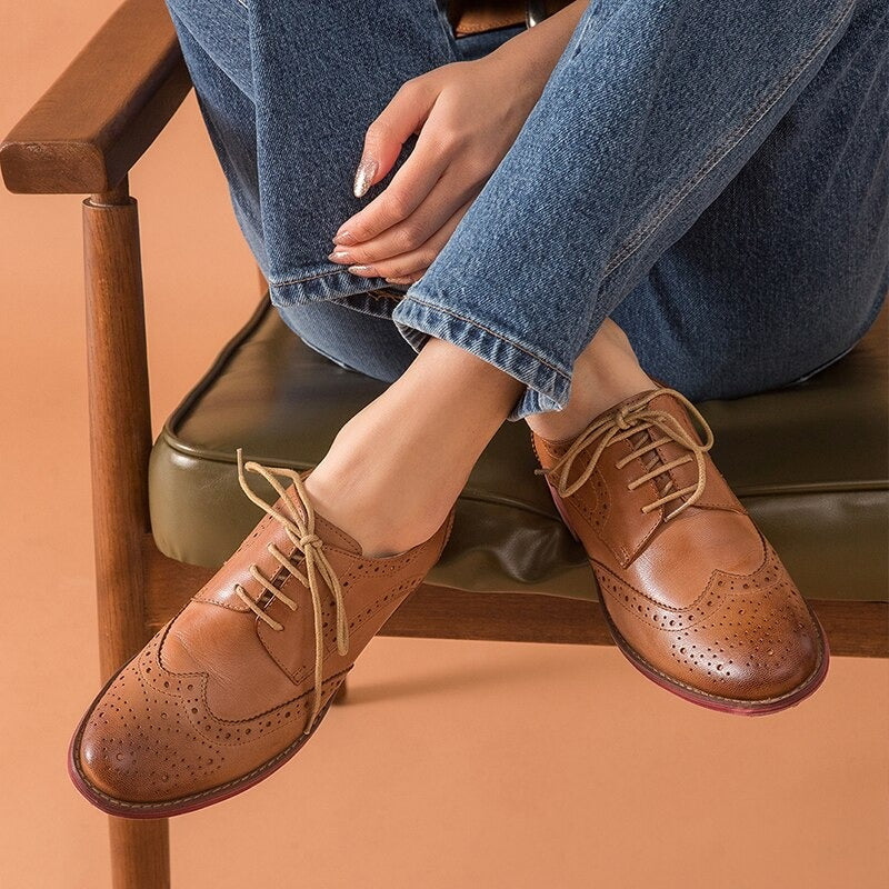 vegan brown dress shoes DUQE Vegan Antique Brown