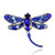 Vintage Jeweled Crystal and Rhinestone Dragonfly Brooch