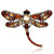 Vintage Jeweled Crystal and Rhinestone Dragonfly Brooch
