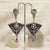 Vintage Oversized Geometric Triangle Metal Dangle Earrings