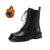 Vintage Platform Zipper Lace-Up Vegan Leather Ankle Boots