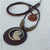 Vintage Round Wooden Statement Necklace