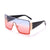 Voguish Oversized Square Sunglasses With Gradient Colors