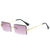 Voguish Rimless Gradient Rectangular Sunglasses