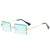 Voguish Rimless Gradient Rectangular Sunglasses