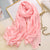 Solid-Colored Long and Silky Pashmina Wrap Scarves