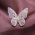 Whimsical Zircon Adorned Butterfly Adjustable Rings Collection