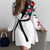 Elegant Women's Long Sleeve Belted Casual Floral Mini Dress