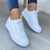 Flat and Comfy Sole Solid-Color Sneakers for Women