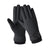 Windproof Internal Plush Vegan Leather Winter Gloves with Chic Bow Accent