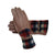 Windproof Plaid Fashion Full Finger Winter Touch Screen Plush Gloves