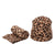 Winter High-fashion Leopard Print Pompon Beanie Hats and Neck Scarf Set