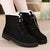 Winter Plush Lace Up Ankle Boots