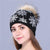 Winter Snowflakes Beanie Hat with Pom Pom