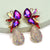 Women's Colorful Water Drop Rhinestone Dangling Earrings