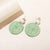 Women's Pastel-Colored Round Rattan Knit Summer Earrings
