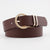 Women's Round Pin Buckle Vegan Leather Waist Belts