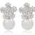 Wonderful Rhinestone Snowflakes Pearl Stud Earrings