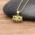 Zircon Adorned Cute Owl Pendant Necklace