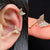 Zircon Adorned Ear Cartilage Clip-On Cuff Earrings