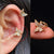 Zircon Adorned Ear Cartilage Clip-On Cuff Earrings