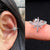 Zircon Adorned Ear Cartilage Clip-On Cuff Earrings