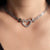 Zircon Filled Love Heart Choker Necklace