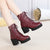 Gothic Lace-up Plush Platform High Heels Boots for Women