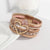 Multi-layer Rhinestone Braided Wrap Bracelets with Metal Love Heart Charm