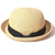 Classic Flat Brim Boater's Hat with Black Bow Belt