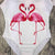 Flamingo Extravaganza Summer One Piece Deep Back Swimsuit
