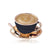 Stylish Coffee Cup with Spoon Enamel Brooch Pins