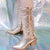 Chic and Classy Cowboy Style Metallic Boots for Women