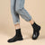 Back Zip Closure Ankle High Square Toe Boots for Women