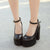 Sweet and Gothic High Heel Platform Shoes with Belt Strap