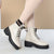 Warm Winter Genuine Leather Lace-up High Heel Ankle Boots