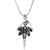 Charming Rhinestone Adorned Ballet Dancer Necklace
