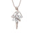 Charming Rhinestone Adorned Ballet Dancer Necklace