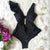 Luscious Floral Print Ruffled One Piece Swimsuit