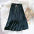 Pleated A-Line Midi Skirt