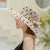 Chic Flower-Detailed Polka Dot Chiffon Covered Summer Hats