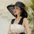 Chic Flower-Detailed Polka Dot Chiffon Covered Summer Hats