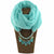 Enchanting Multi-Style Chiffon Scarf With Pendant - Various Selection