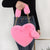 Plush Heart-shaped Faux Fur Women's Novelty Handbag