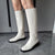 Winter Fashion Slip-on Genuine Leather Knee High Boots