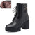 Gothic Lace-up Plush Platform High Heels Boots for Women