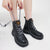Genuine Leather Construction Style Ankle Boots for Women