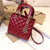 Classy and Glossy Quilted Top Handle Crossbody Shoulder Bags