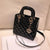 Classy and Glossy Quilted Top Handle Crossbody Shoulder Bags