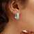 Women's Elegant Cubic Zircon Inlaid Hoop Earrings